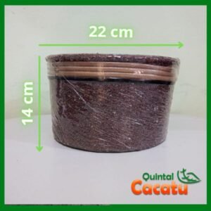 Vaso Cerâmica Jateado 22 Marrom