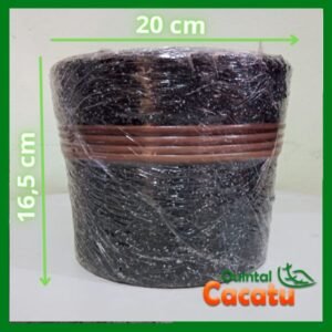 Vaso Jateado preto